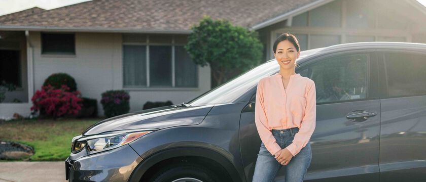 The mover, ready to leave Hawaii, is in front of their Honda that is ready to be sold to the Servco Buying Center.